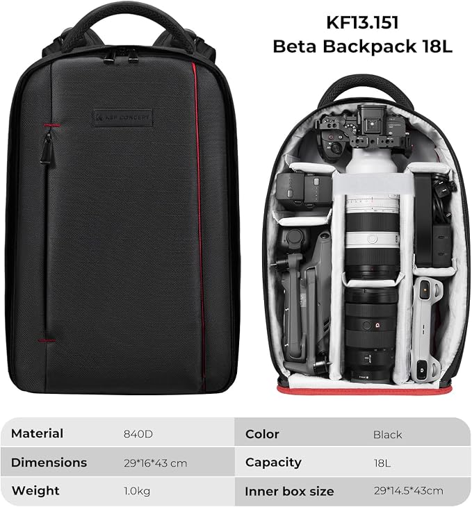 K&F Concept Camera Backpack for Photographers Large Waterproof Photography - Image 7