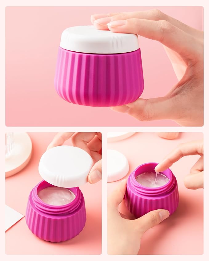 4 Pack Travel Size Silicone Jars, TSA Approved, Leak Proof, Bright Colors - Image 2