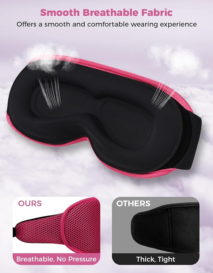 3D Contoured Sleep Mask with Bluetooth Headphones, Eye Masks - Image 6