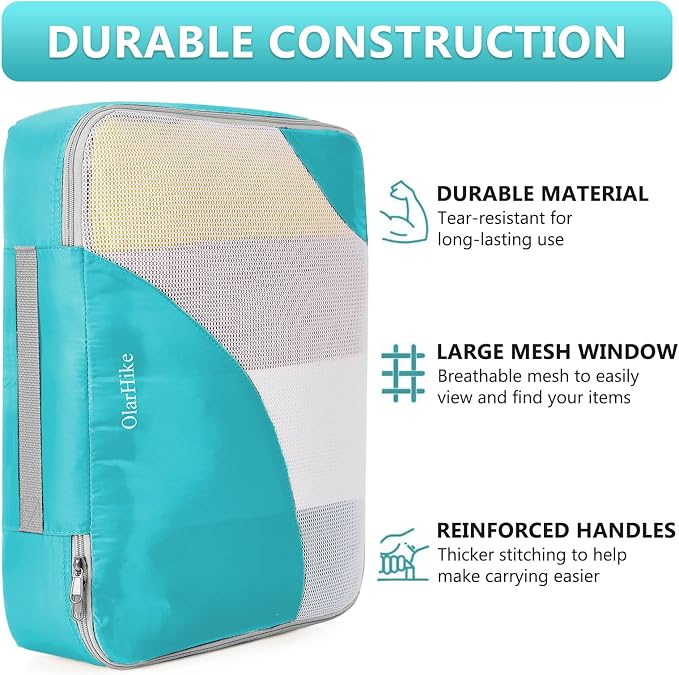 8 Set Packing Cubes for Travel, Gifts for Women Mom, Anti-Tearing Suitcase - Image 4
