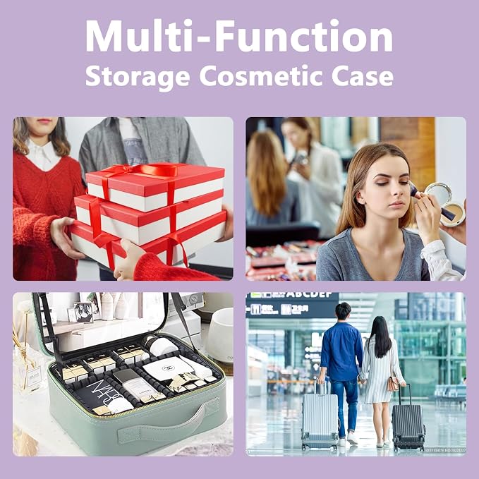 Travel Makeup Bag for Makeup Artists Large Makeup Case, - Image 5