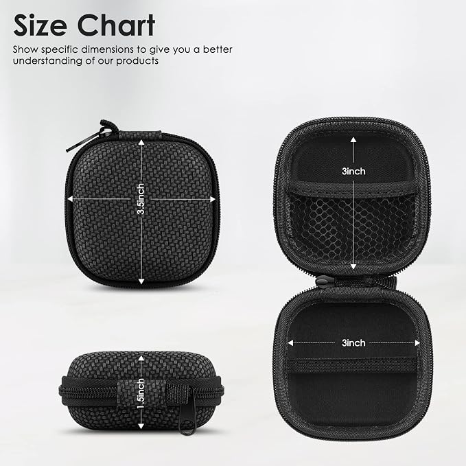 Earbud Case Hard EVA Earphone Carrying Cell Phone Accessories Storage Bag - Image 4