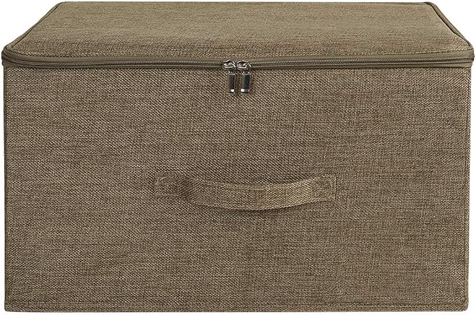 ANMINY 2PCS Storage Bins with Zipper Lids 51.9 Qt Lidded Fabric Storage Boxes - Image 2