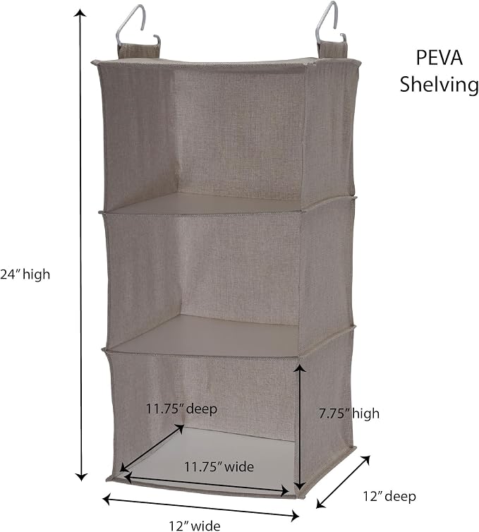 Household Essentials 3 Shelf Hanging Closet Organizer - Image 3