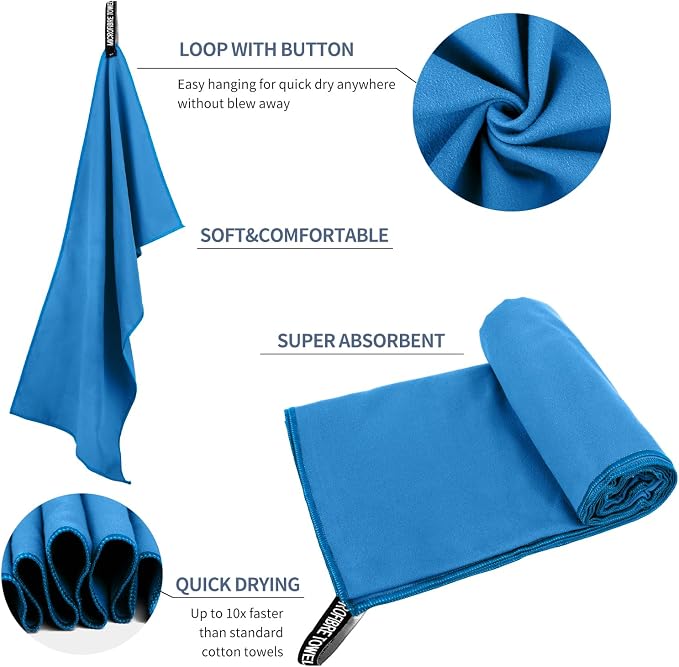 Microfiber Travel Towel, Soft Lightweight Quick Dry Towel, Super Absorbent - Image 5
