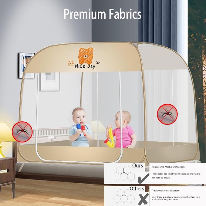 CMINGJ Mosquito Net for Bed, Portable pop up Mosquito Netting - Image 2