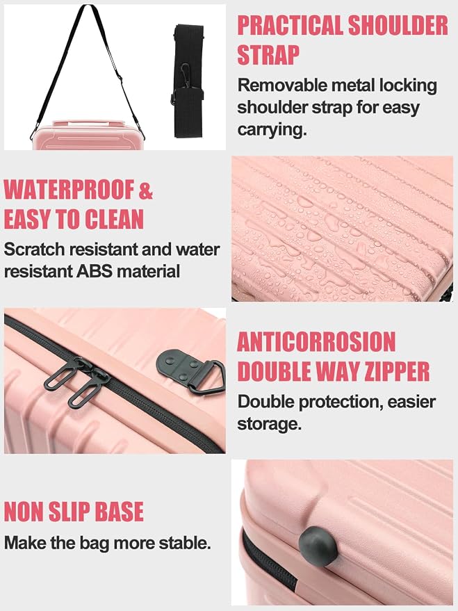 Kalolary Travel Makeup Train Cases, Makeup Bag - Image 4