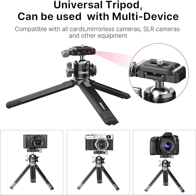 Portable Desktop Mini Tripod PICTRON MT-24 Compact Camera Tripod Aluminum Alloy - Image 4