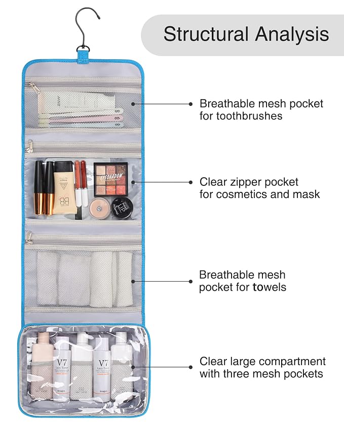 Relavel Travel Hanging Toiletry Bag - Image 7