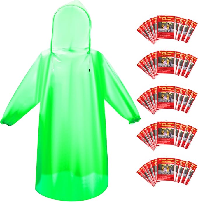 Bruvoalon 6 & 20 Pack Disposable Rain Ponchos - Image 9