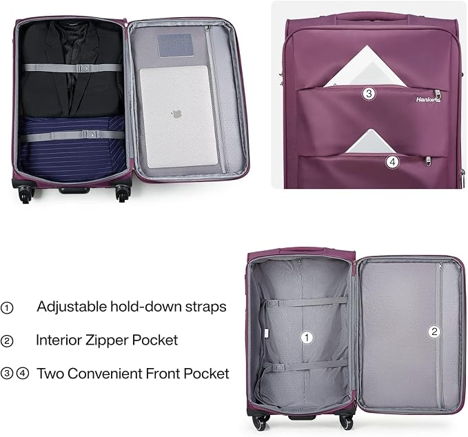Hanke 20/28 Inch 2 Piece Luggage Sets - Image 6