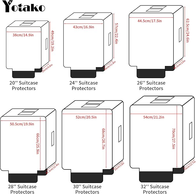 Yotako Clear PVC Suitcase Cover Protectors 32 Inch Luggage Cover - Image 8