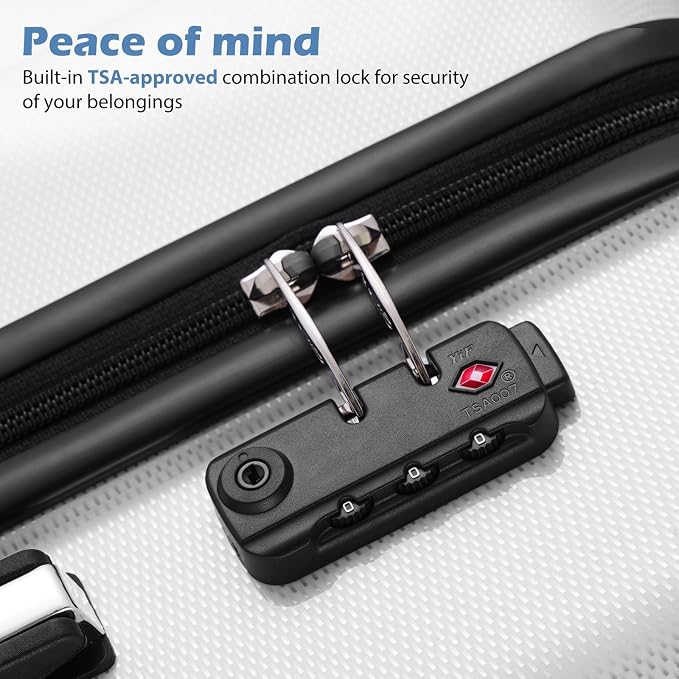 Coolife Luggage Expandable 5 Piece Sets PC+ABS Spinner Suitcase 20 inch 24 inch - Image 2