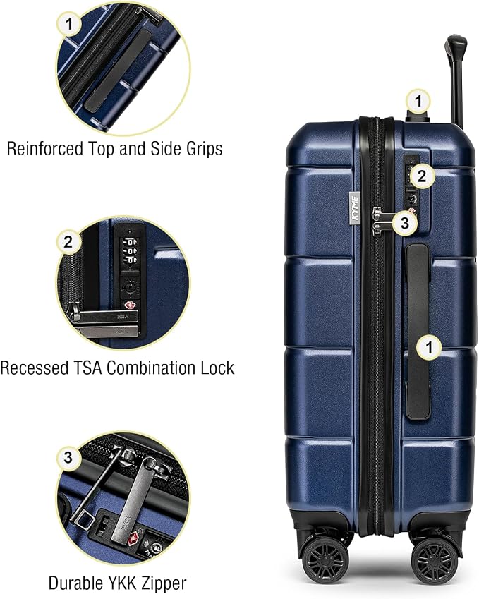 KYME Suitcases with Wheels Hardshell 30 Inch Luggage TSA Approved Large Checked - Image 5