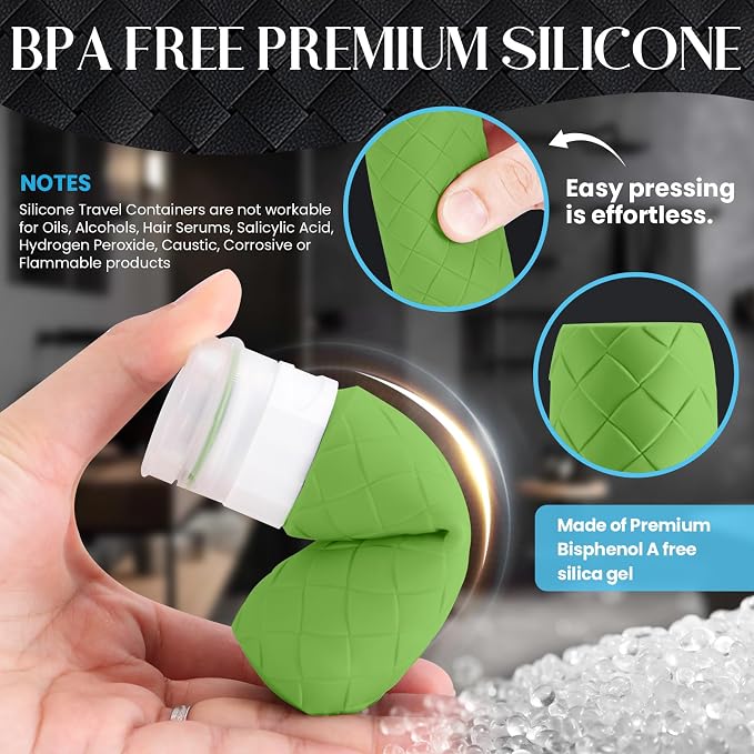 Travel Bottles for Toiletries, TSA Approved Silicone Travel Size Containers for - Image 4