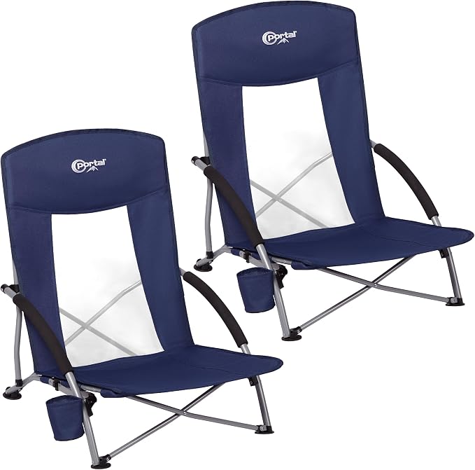 PORTAL Beach Chairs for Adults Camping Low Lightweight Portable Chair by PORTAL