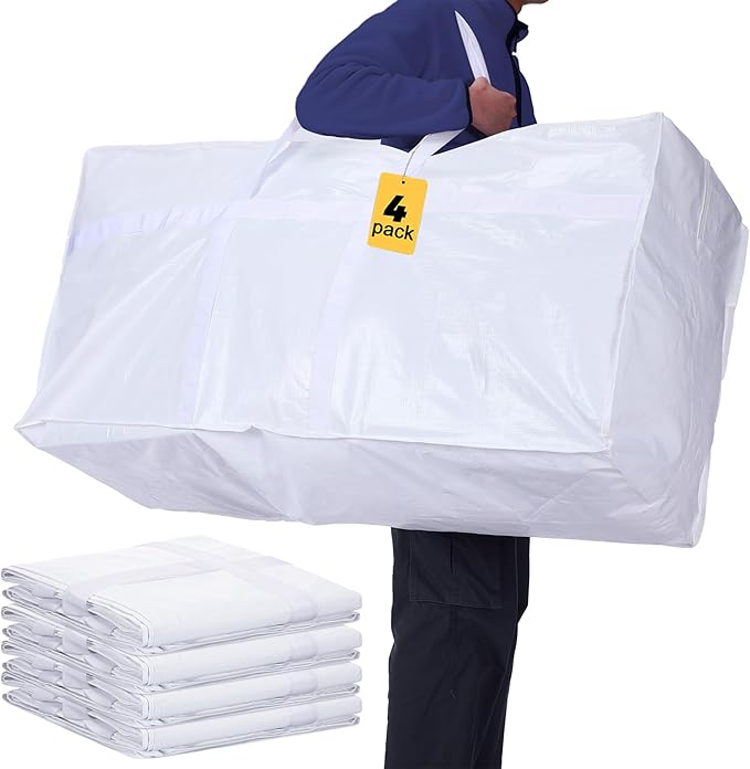 4 Pcs 66 Gallon Large Moving Bags - Image 2