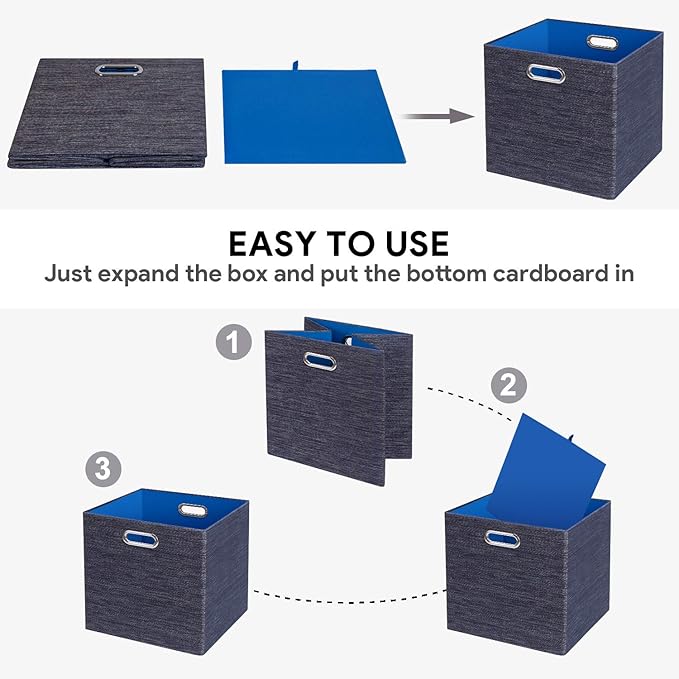 Storage Cube Basket Bins, 13×13 Foldable Storage Containers - Image 6