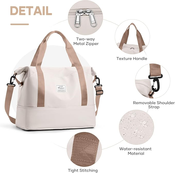 Travel Duffel Bag, Sports Tote Gym Bag, Shoulder Weekender Overnight Bag - Image 5