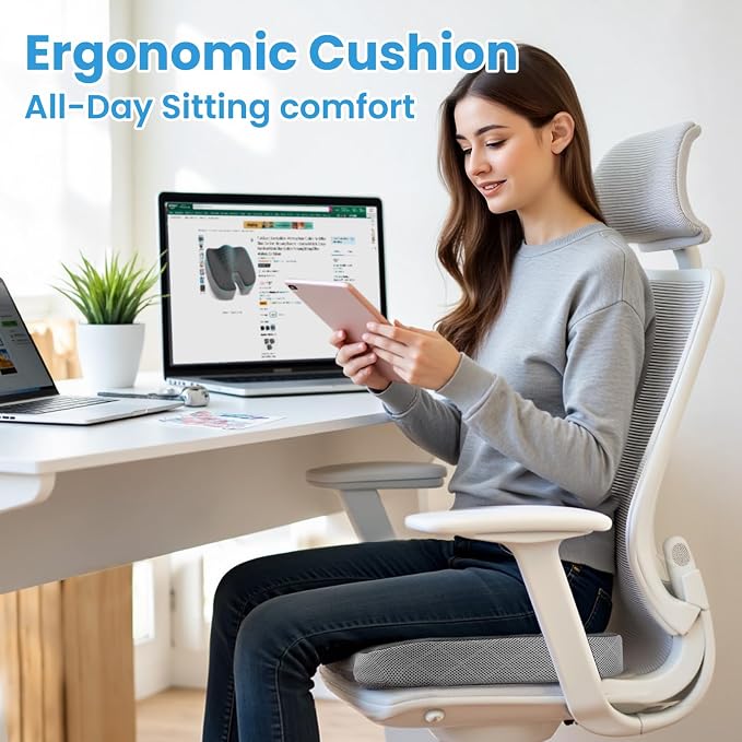 TushGuard Office/Car Seat Cushion, Non-Slip Sciatica & Back Coccyx Tailbone - Image 7