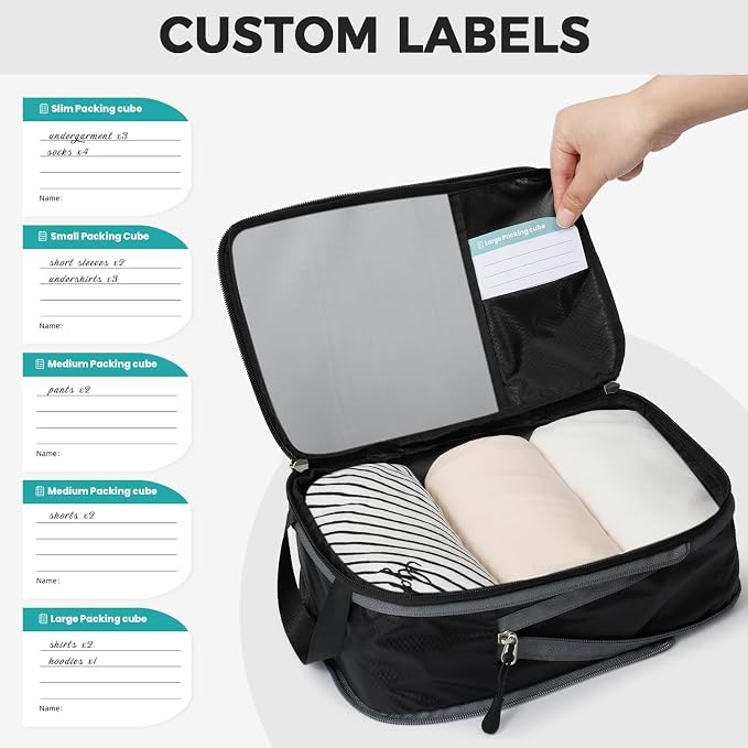 BAGAIL 6 Set Ultralight Compression Packing Cubes Packing Organizer - Image 3