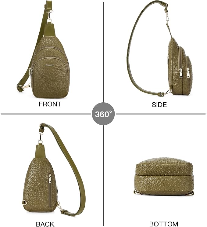 Telena Small Sling Bag for Women Leather Crossbody Fanny Packs Chest Bag for - Image 6