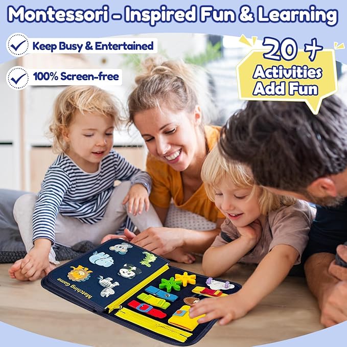 Qizfun Busy Board Book Montessori Toys - Image 2