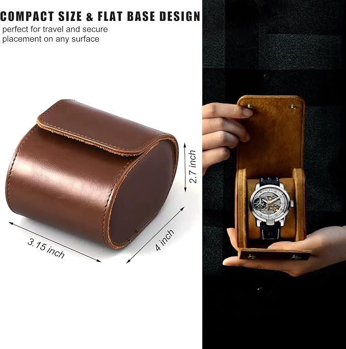 Longjet Watch Roll Travel Case for Men Portable Watches Organizer Box - Image 3