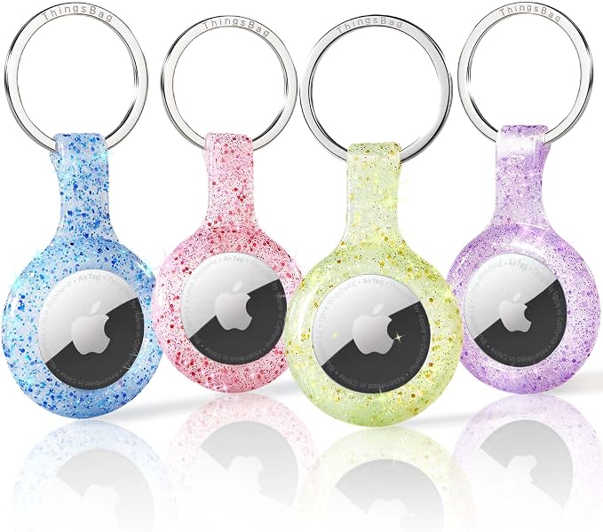 ThingsBag Apple AirTags 4 Pack Case Keychain Silicone Apple Air Tags Holder by ThingsBag