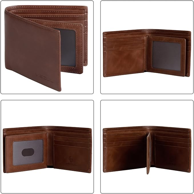 VISOUL Leather Wallets Bifold for Men - Image 3