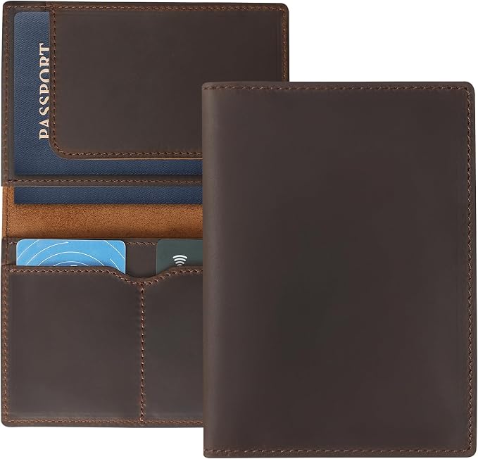 Jack&Chris Leather Passport Holder, Handmade Passport cover, Travel Wallet by JackChris
