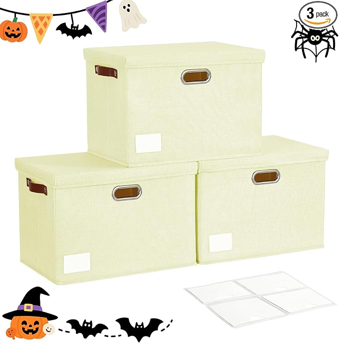 17" Large Collapsible Storage Bins by Roobyl