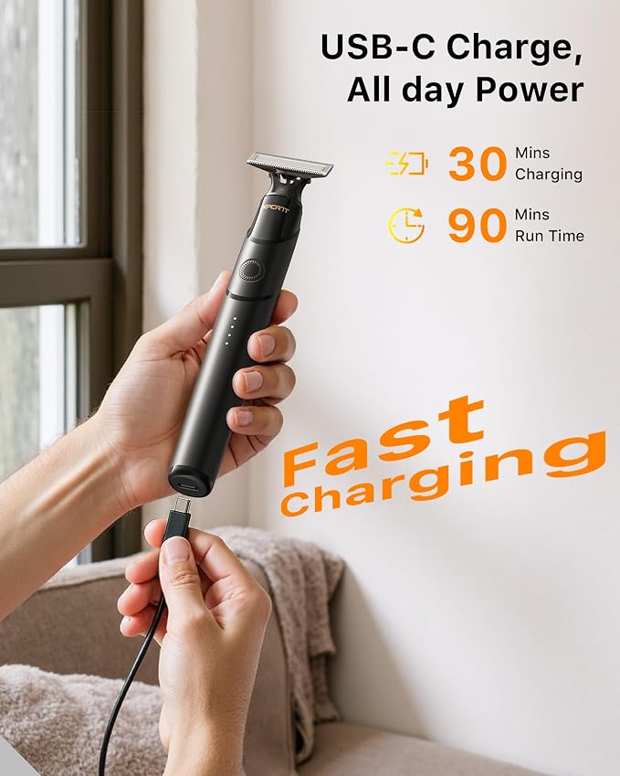 Beard & Nose Hair Trimmer Kit, 12 in 1 Rotating Comb, Travel Body Hair Electric - Image 4