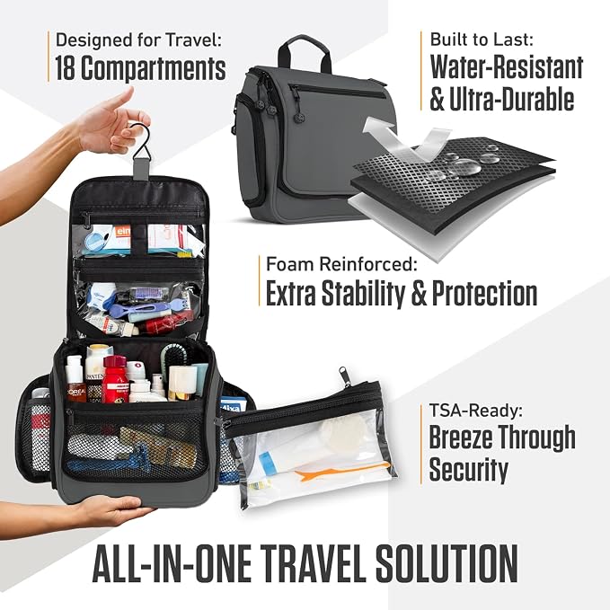 VENTURE 4TH Hanging Travel Toiletry Bag - Image 5