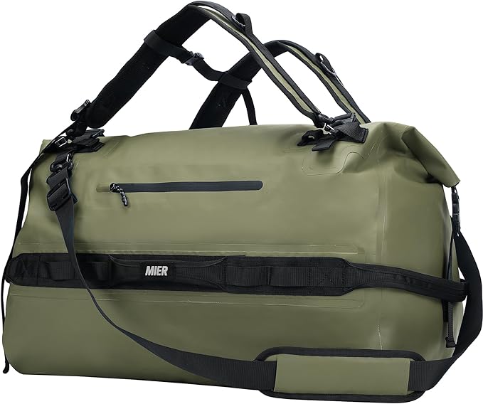 MIER Large Waterproof Duffel Bag Rolltop Dry Backpack Duffle Bags by MIER
