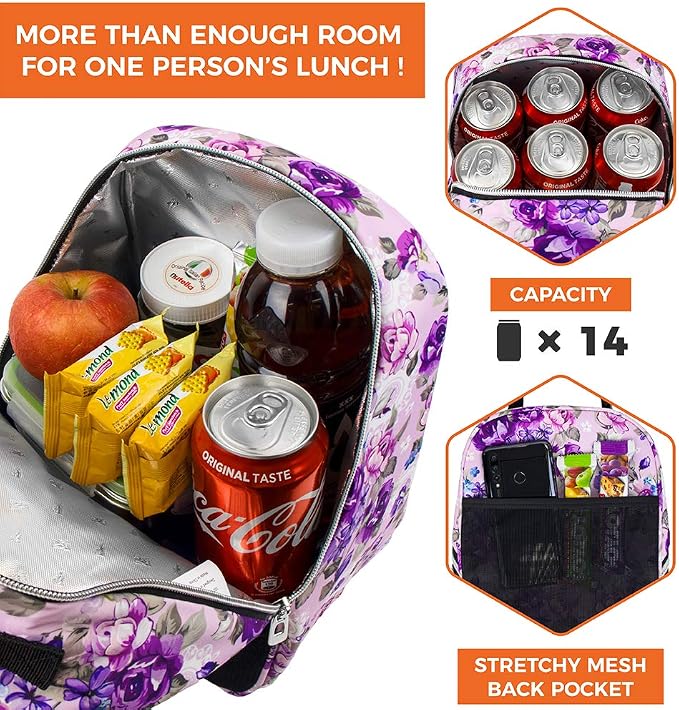 opux Lunch Box for Girls Boys Kids, Insulated Leakproof Lunch Bag, Reusable - Image 5