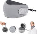Compact Travel Pillow with Adjustable Straps & Washable Cover, Portable Neck by AOUBEI