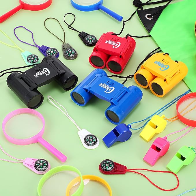 12 Set Binocular Compass Magnifying Glass Set Christmas Birthday Gift Small - Image 4