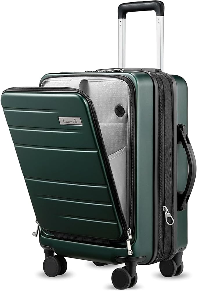 LUGGEX Carry On Luggage 22x14x9 Airline Approved, Expandable Polycarbonate by LuggeXLUGGAGE