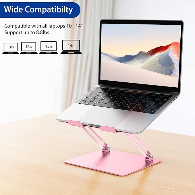 BESIGN LS10 Aluminum Laptop Stand, Ergonomic Adjustable Notebook Stand - Image 3