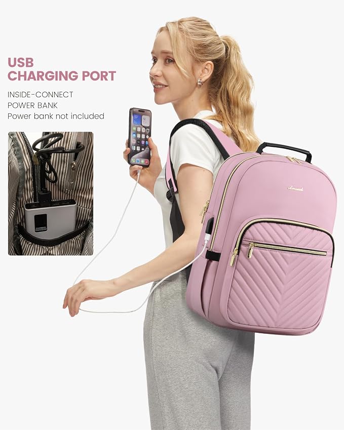 LOVEVOOK Laptop Backpack for Women, Travel Computer Work Bags - Image 5
