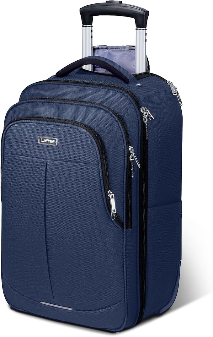 Rolling Backpack for Adults, 18 Inch Waterproof Carry on Backpack by Lekespring