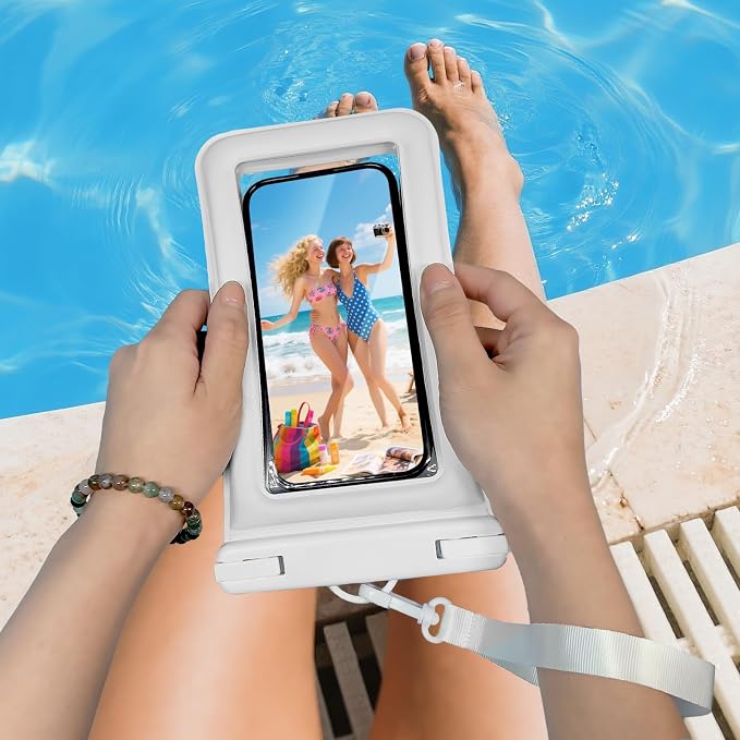 IPX8 Floating Waterproof Phone Pouch 2-Pack, 7.2 Inch Waterproof Pouch - Image 2