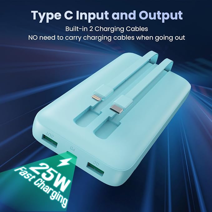 Portable Charger 40, 800mAh Power Bank, 25W PD QC 4.0 Fast Charging Portable - Image 5