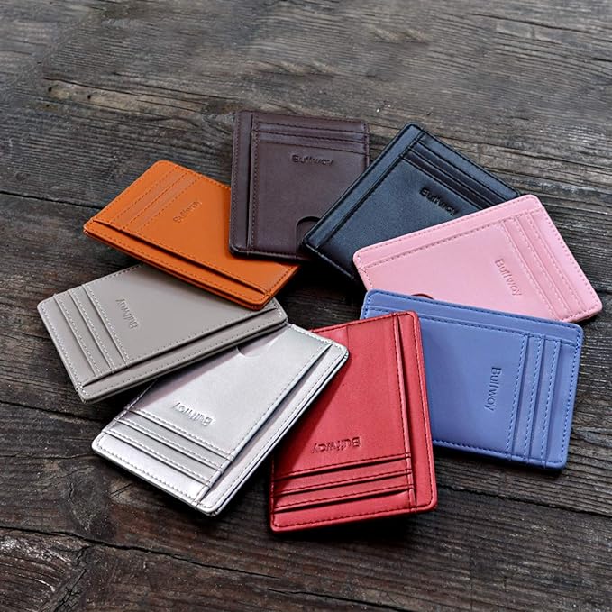 Buffway Slim Minimalist Front Pocket RFID Blocking Leather Wallets - Image 5