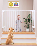 Cumbor 29.2–43" Baby Gate for Stairs, Wall-Mounted, Expandable No Bottom Bar by Cumbor
