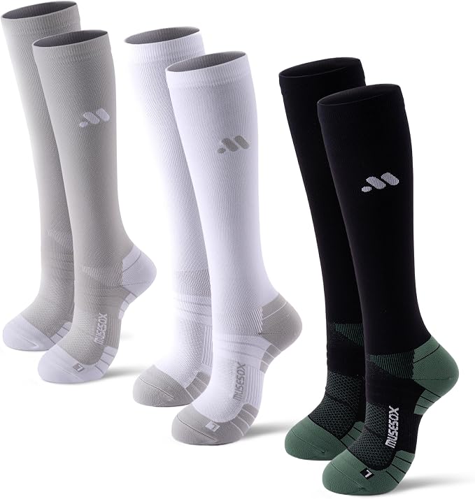 Compression Socks for Women and Men, Knee High 15-20mmHg Graduated Circulation by musesox