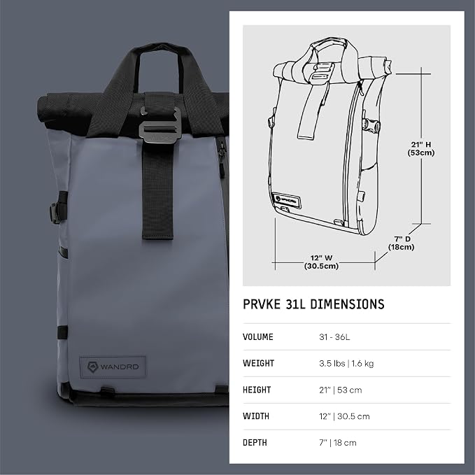 WANDRD PRVKE 31L, V3 Backpack: Weather-Resistant Travel & Camera Backpack - Image 9