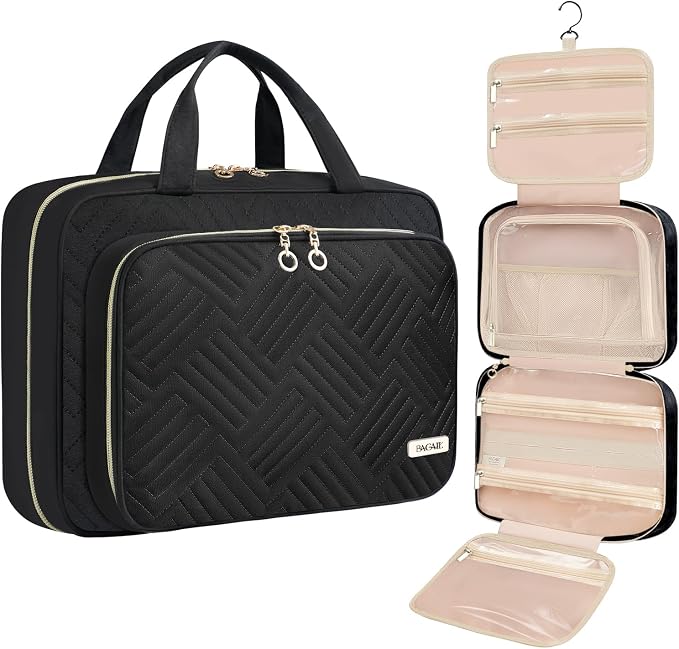 BAGAIL Hanging Toiletry Bag for Women Water-resistant Cosmetic Bag Large by BAGAIL