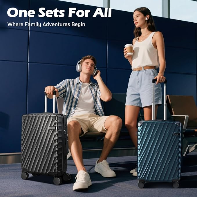 Luggage sets 3 piece with Spinner Wheels, PC Hard Shell Travel Luggage - Image 6
